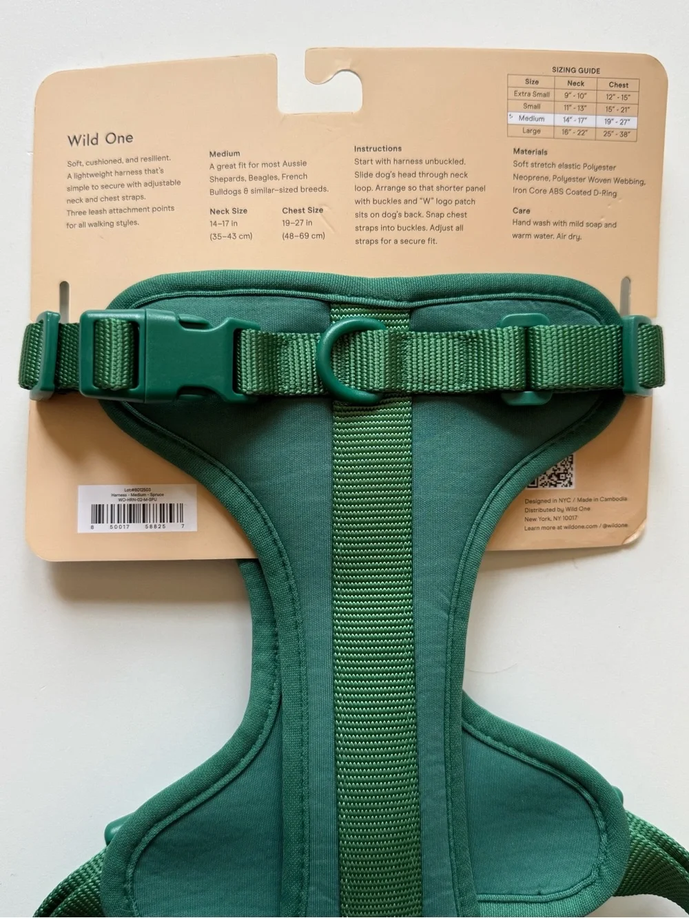 Wild One Dog Harness - Medium - Spruce Green